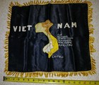 Vintage  vietnam  Souvenir Embroidered Silk  Cloth Pillow Cover   never Used
