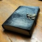 Black Leather Pentagram Journal With Latch  Diary  Sketchbook  Book Of Shadows