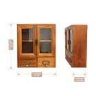 Wood Storage Cabinet With Clear Display Door - 12 x14 x5  Wall Shelf - Candle   