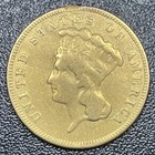 1860 Three Dollar Indian Gold Coin  3 Rare Date Ex-jewelry