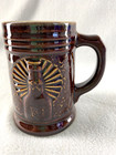 Vintage Stoneware Pottery Sweet Adeline Beer Mug Stein 4 7 8  Tall Brown Glaze