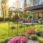 4-pack 87x20in Black Rustproof Metal Trellises For Climbing Plants Outdoor Decor