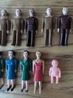 Vintage Renwal Family Dollhouse Dolls   8 43 44 Plastic Jointed - 1950 s