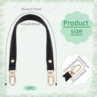 Black Genuine Leather Purse Strap 17 7 Short Bag Handle Replacement Diy Strap