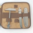 Vtg Solingen Western Germany 10pc Multi-tool Set W knife Leather Zip-up Case A  