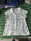 Vintage Hand-sewn Garden Blouse 1970s Size M