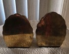 Vintage Art Deco Heavy Clamshell Brass Bookends By Century Distinctive Gift