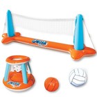 Syncfun Inflatable Pool Float Set Volleyball Net   Basketball Hoops Swimming Toy