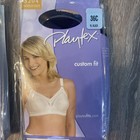 Playtex 5204 Wire Free Custom Fit Bra Sz 36c Taupe   Black Self Adjust Soft Cup