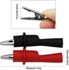 Ac175 Alligator Clips Set For Fluke Multimeter Test Leads Push-on  2mm    Nickel