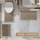 Brown Bathroom Rug Sets 3 Piece Dark Beige Absorbent Bath Mat For Bathroom No   