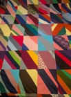 Vintage Patch Work Quilt Multi Color Heavy Back Handmade Very Large 83x95