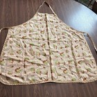Vintage 1990s Full Bib Apron Fall Leaves Autumn Thanksgiving Baking Crafts
