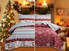 King Size Rustic Christmas Quilt Set Snowflake Elk Cabin Decor