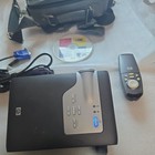 Hp Sb21 Dlp Digital Projector Complete With Cables  Remote And Case Tested Works