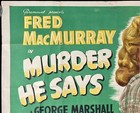 Murder He Says Original Quad Movie Poster Fred Macmurray Jean Heather 1945