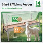 Pasture Hay Feeder 5-feet Long 77 Gallon Livestock Feeder For Farms Sheep Sheds