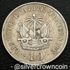 Haiti          10 Centimes 1906 W  Km 54  Ten Cents Coin  Palm Tree  P d  Alexis  