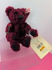 7  Steiff Mini Dew Drop Dark Red Mohair Teddy Bear Tagged 2001 Jointed  si
