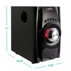 5 1-channel Surround Sound Bluetooth Speaker System In Black And Red