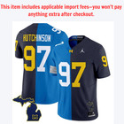 Aidan  97 Hutchinson Men Stitched Jersey Split Blue