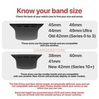 Original Apple Watch 44mm 45mm 46mm 49mm Nike Sport Band Black white Sm Or Ml