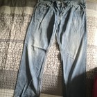 Silver Jeans Co  Men   s Slim Straight Blue Light Wash Distressed Denim 5-pocket