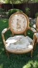 Antique 19th C Louis Xvi Style Giltwood Aubusson Tapestry 5 Pc Salon Suite Set