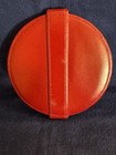 Vintage Mark Cross France Red Leather Compact Double Magnification Purse Mirror