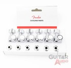 Genuine Fender Chrome Locking Tuners 6-inline 2-pin Strat tele F Logo Machines