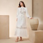 Elegant Islamic Abaya Women Embroidery Long Dress Muslim Kaftan Party Gown Robe