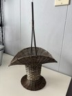 Antique 1800s French Pannier Wirework Woven Basket Industrial Garden Rust Patina