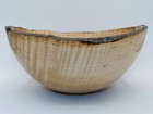 Handmade Spalted Curly Maple Bowl  Nice Size With Beautiful Stunning Figure  127