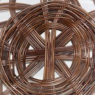 Antique Sewing Basket Wicker Brown Oval Medium Victorian Open Weave As Is