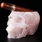 Huge 5 0  Rose Quartz Crystal Carved Skull  Super Realistic  Crystal Healing