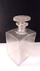 Antique Vintage Perfume Bottle France Glass Bottle With Lid