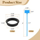 Desk Grommet  2-3 4   70mm zinc Alloy Cable Hole Cover Cable Ties  Black