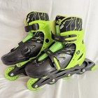 Youth Neon Skates   Roller Blades Green Light Up Wheels Adjustable Size 3-6
