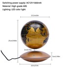Dc12v Magnetic Levitating Floating Globe World Map Color Light Night Lamp Decor 