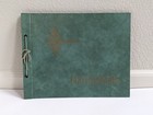 Vtg 1940s Springfield Photo Mount Co  Green Gold Scrapbook Unused 11x14  Album