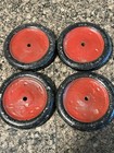 Four Vintage 1920s     Keystone  toy  Trucks Cast 4 5    Wheels  Painted On Tires