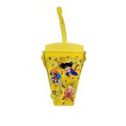 Dragon Ball Z Kids Yellow Plastic Water Bottle Shoulder Strap 16oz