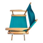 Vintage Telescope Brand Directors Chair Green Canvas Natural Wood Table Height 