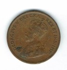 1929 Canadian Circulated George V One  Small Cent Coin 