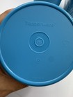 Tupperware 3 1 2  Tall Blue Round Container Canister 4623 With Lid Set Of 4