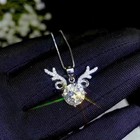 2ct Simulated Diamond Women s Pendant Necklace In 14k White Gold Sterling Silver