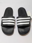 Adidas Adilette Comfort Adj Adjustable Men s Slides Black White Striped New