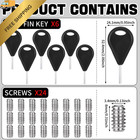 Tandefio 6 Pcs Surf Fin Key   24 Screws For Surfing Kayak Surfboard Black 