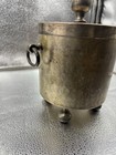Vintage Silver Plate   Glass Cork Insert Ice Bucket W  Lids   Handles