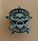 Ukraine Ukrainian Biker Motorcyclist Club Badge Pin Live Free Ride Free
